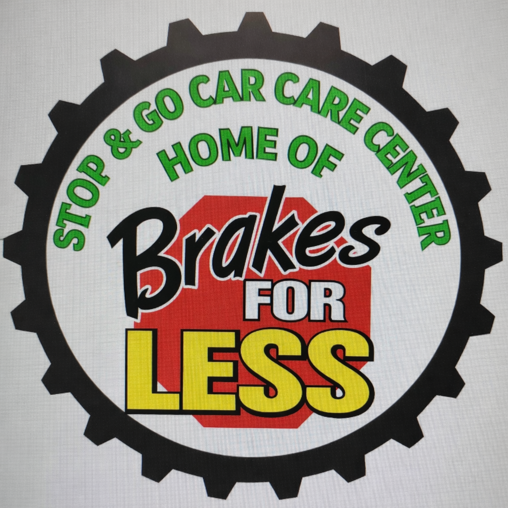 Logo for 'Brakes for Less' auto repair center.